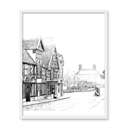 The Tudor House, Cheadle Framed Photo Tile