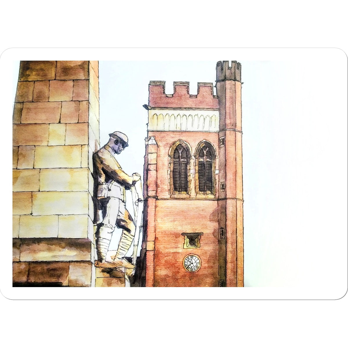 The War Memorial and Christ Church, Fenton Sticker