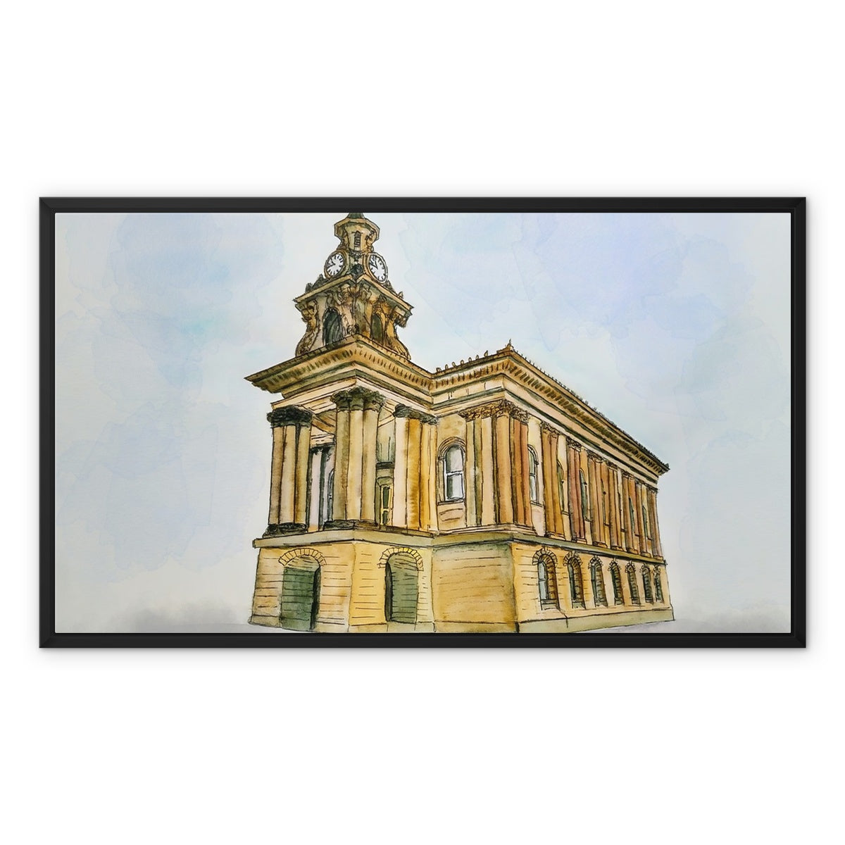 Burslem Town Hall Framed Canvas