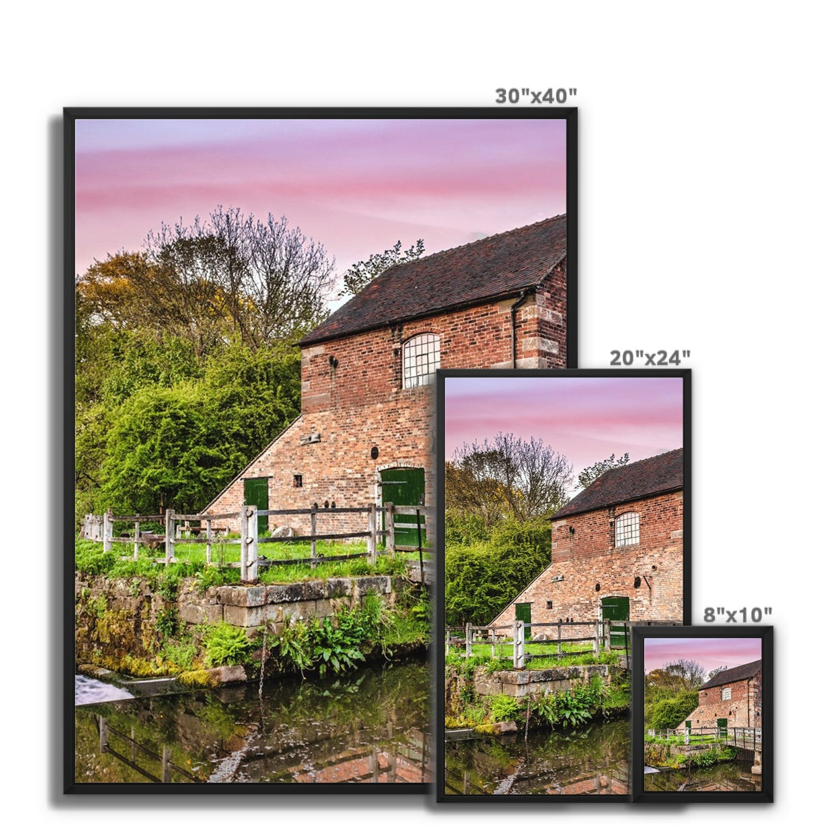 Cheddleton Flint Mill at Dusk Framed Canvas