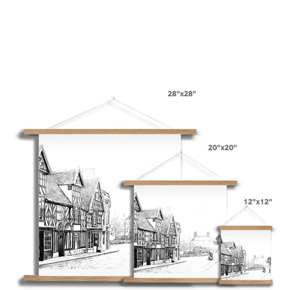 The Tudor House, Cheadle Fine Art Print with Hanger