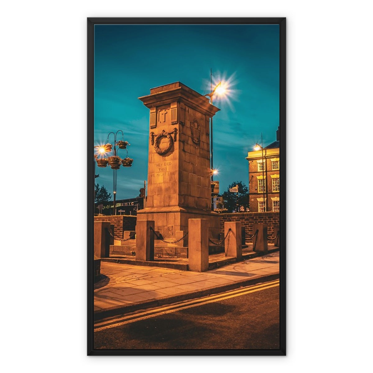 Remembrance at Dusk Framed Canvas