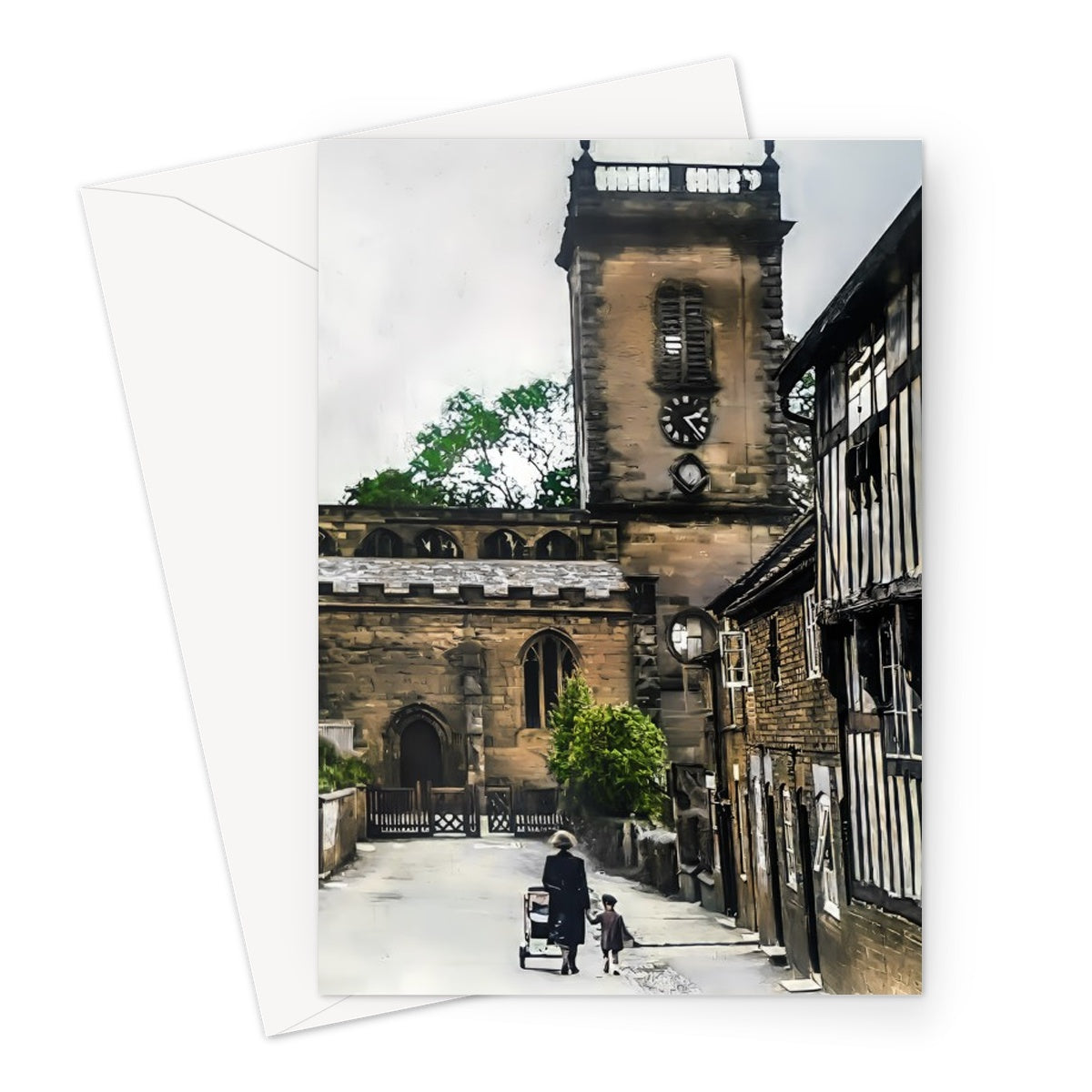 Church Lane, Abbots Bromley Greeting Card