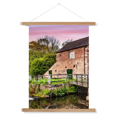 Cheddleton Flint Mill at Dusk Fine Art Print with Hanger