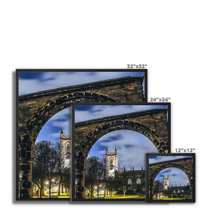 Stoke Minster at Night Framed Canvas