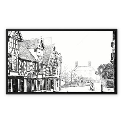 The Tudor House, Cheadle Framed Canvas