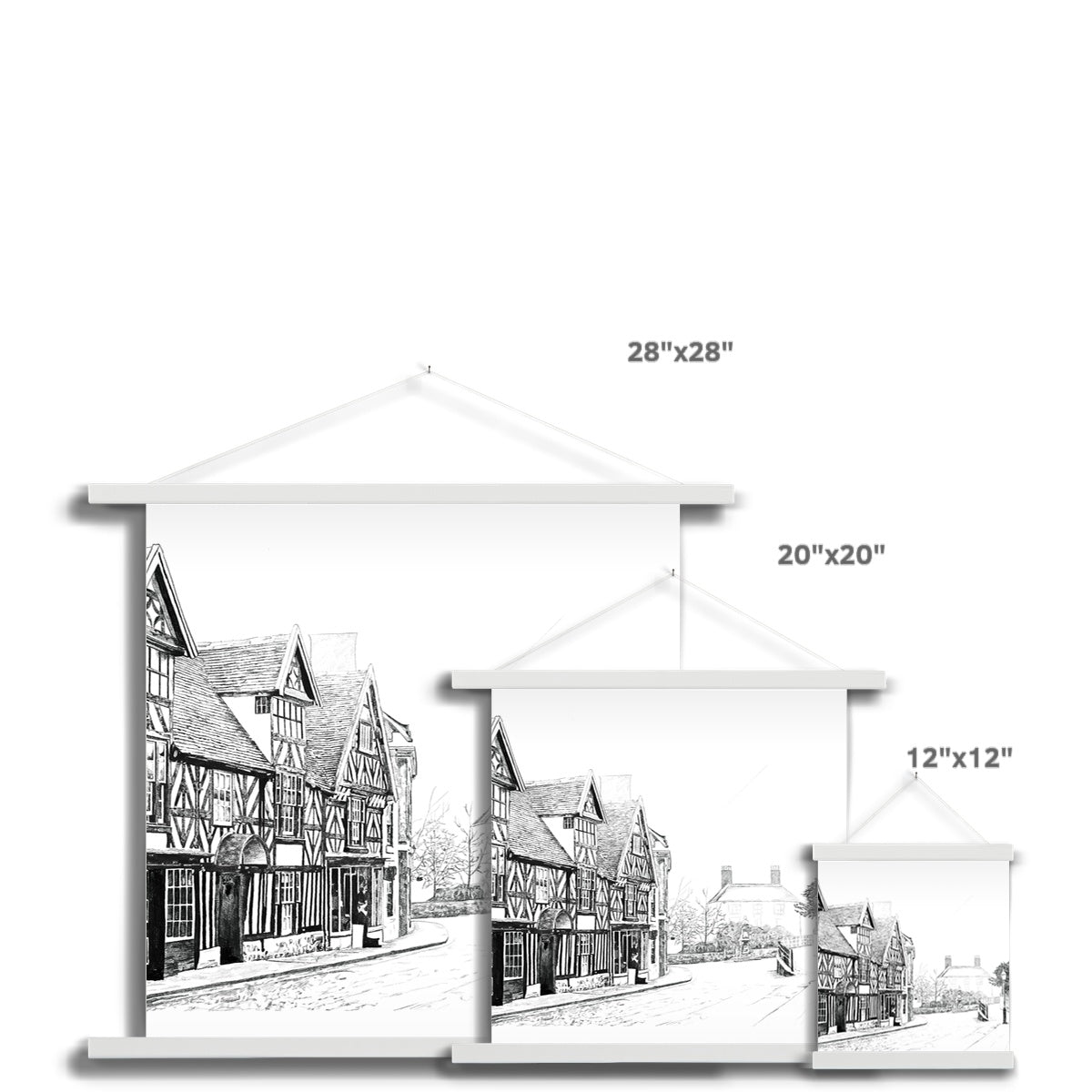 The Tudor House, Cheadle Fine Art Print with Hanger