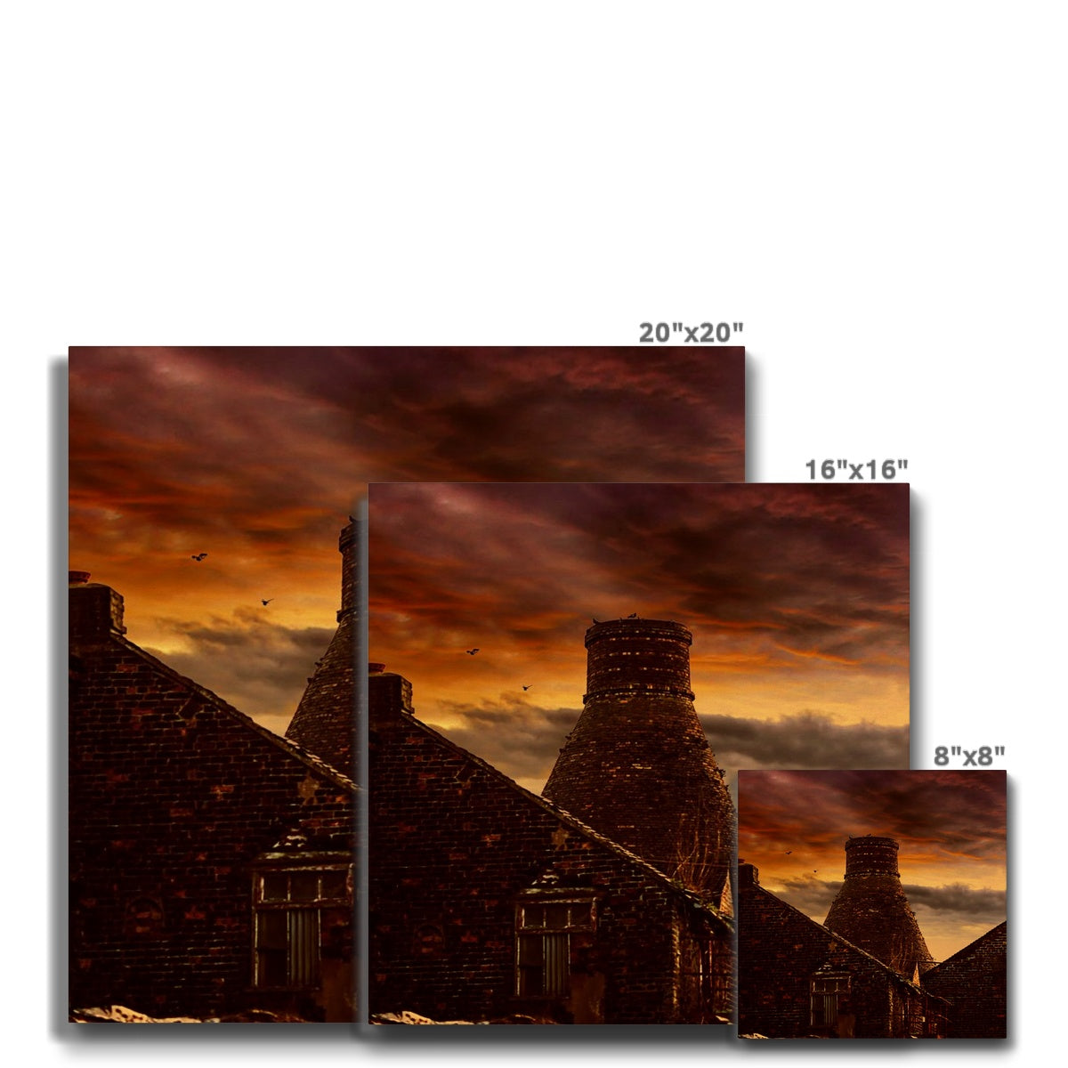 A Potteries Sunset Eco Canvas