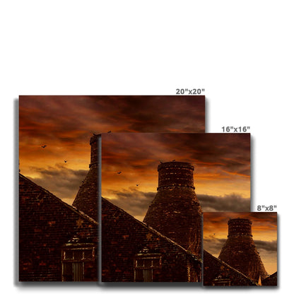 A Potteries Sunset Eco Canvas