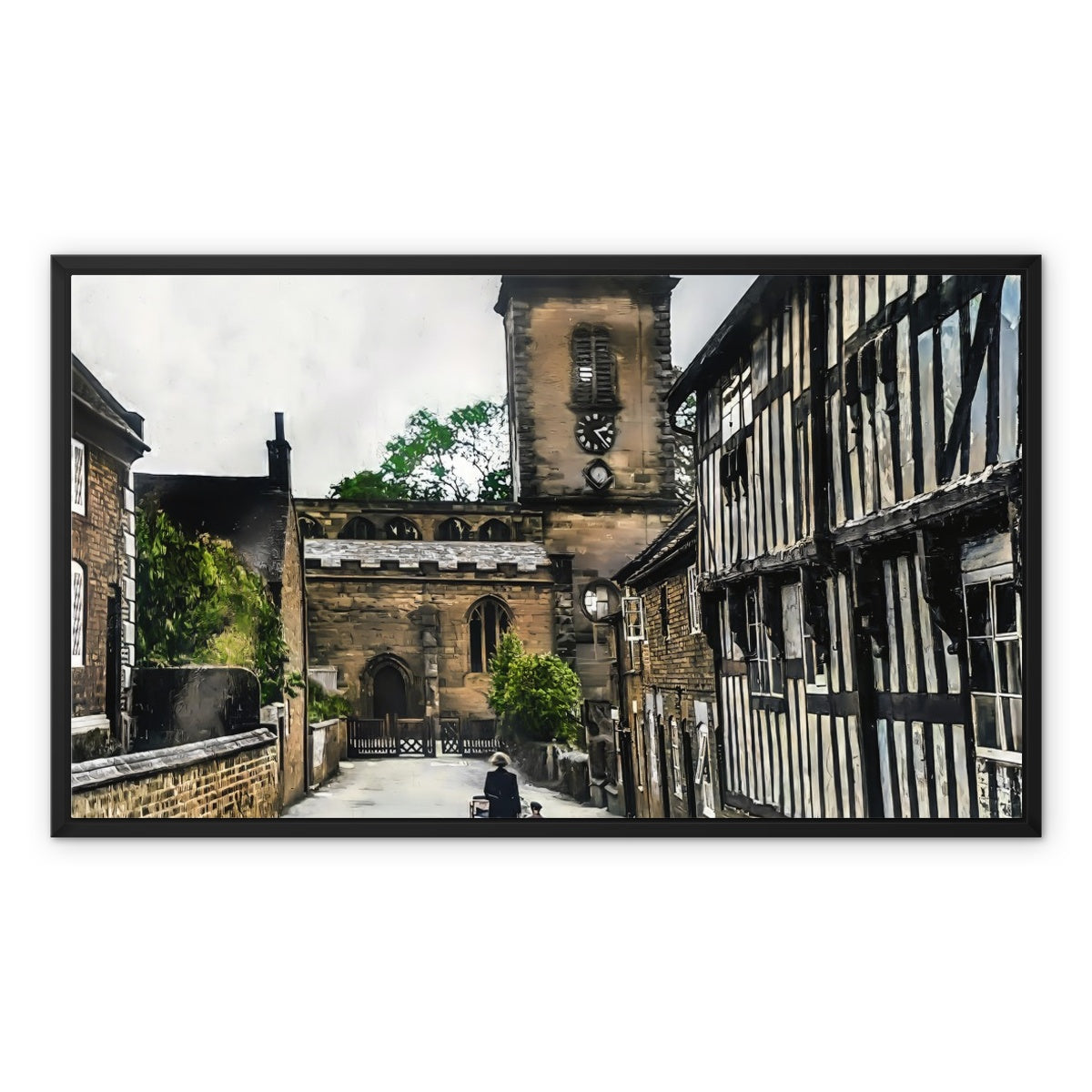 Church Lane, Abbots Bromley Framed Canvas
