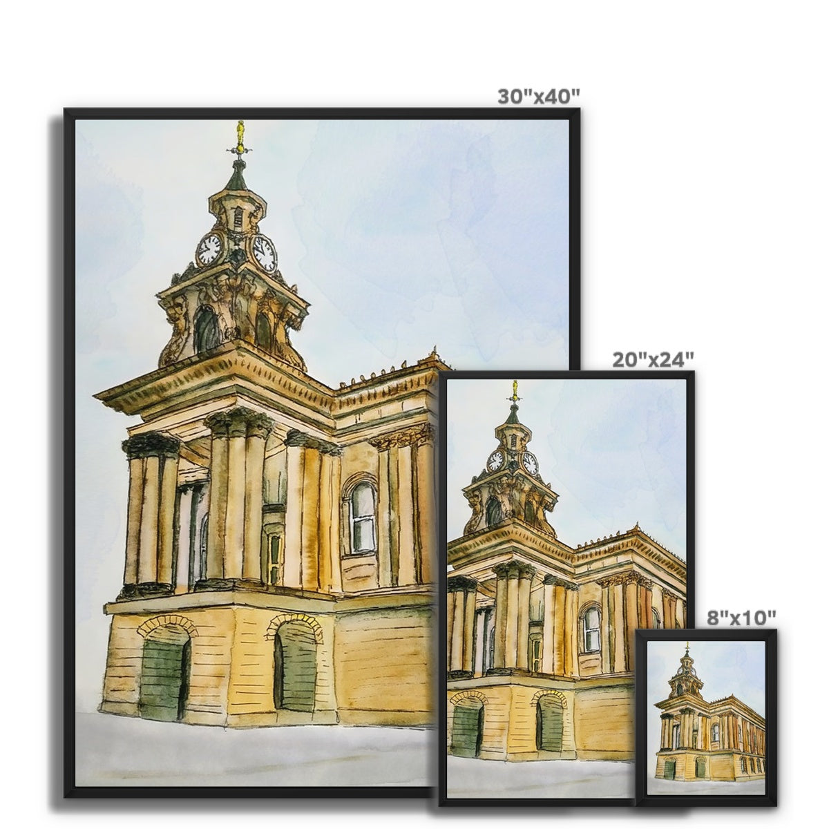 Burslem Town Hall Framed Canvas