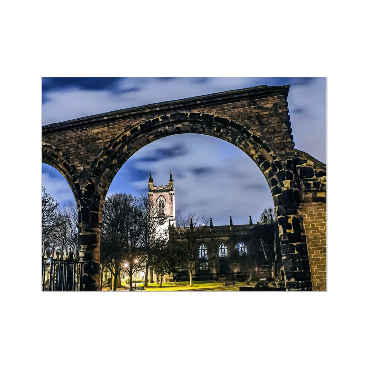 Stoke Minster at Night Wall Art Poster