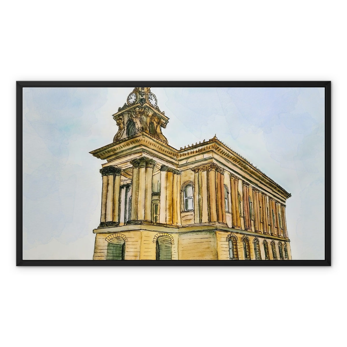 Burslem Town Hall Framed Canvas