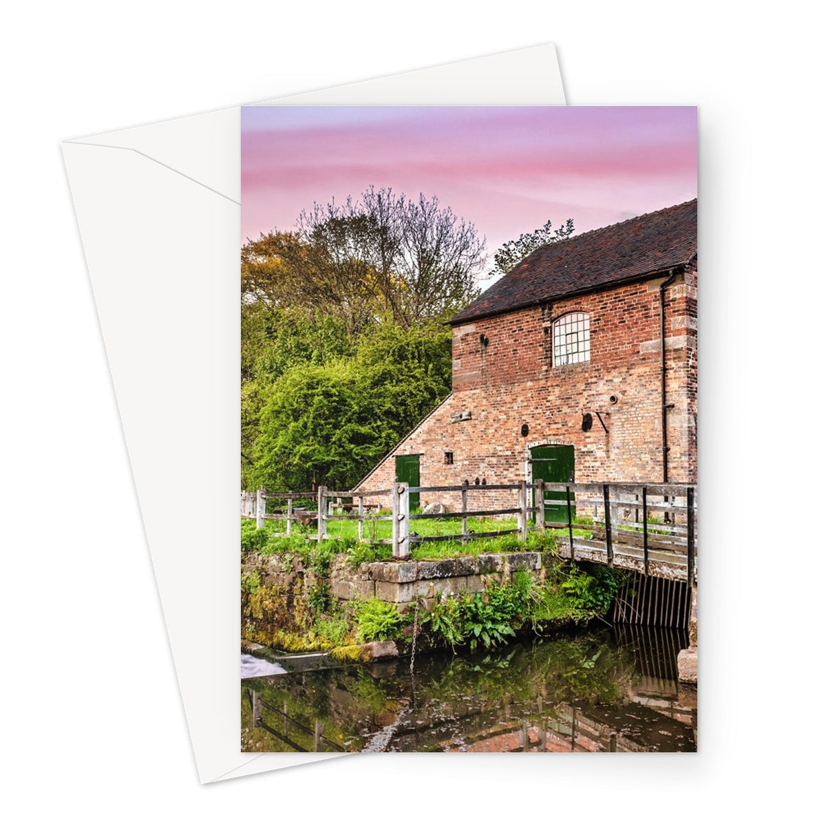 Cheddleton Flint Mill at Dusk Greeting Card