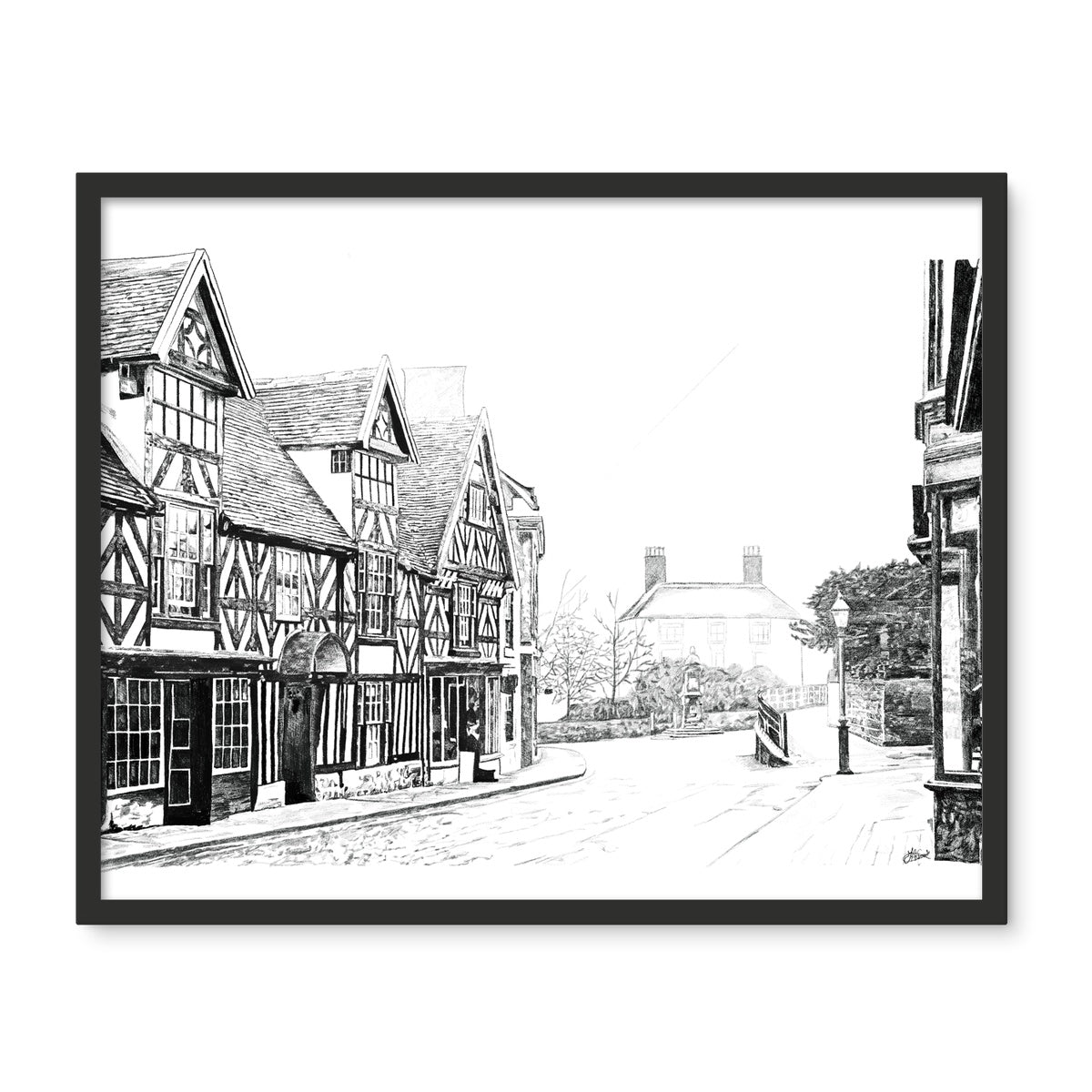 The Tudor House, Cheadle Framed Photo Tile