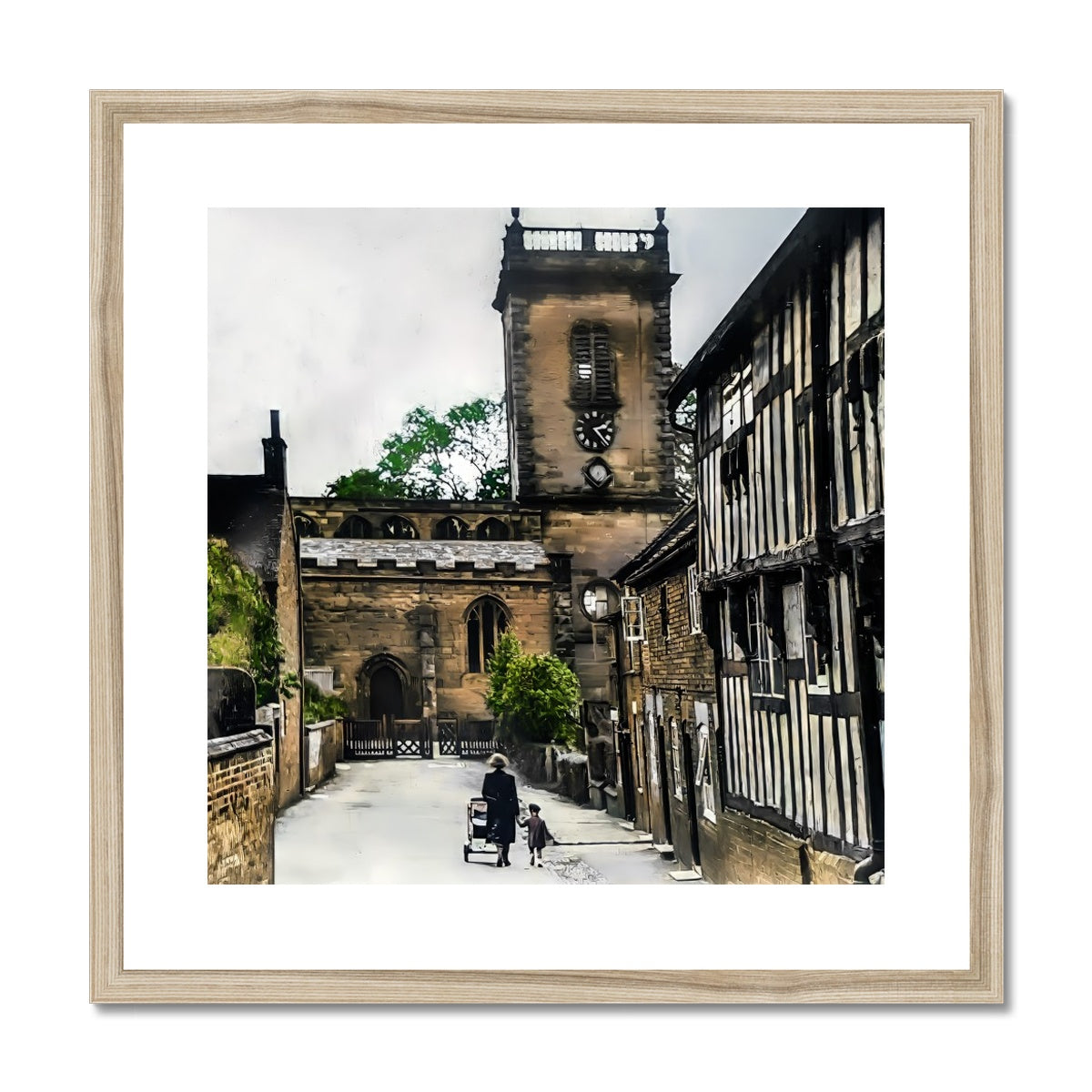 Church Lane, Abbots Bromley Framed & Mounted Print