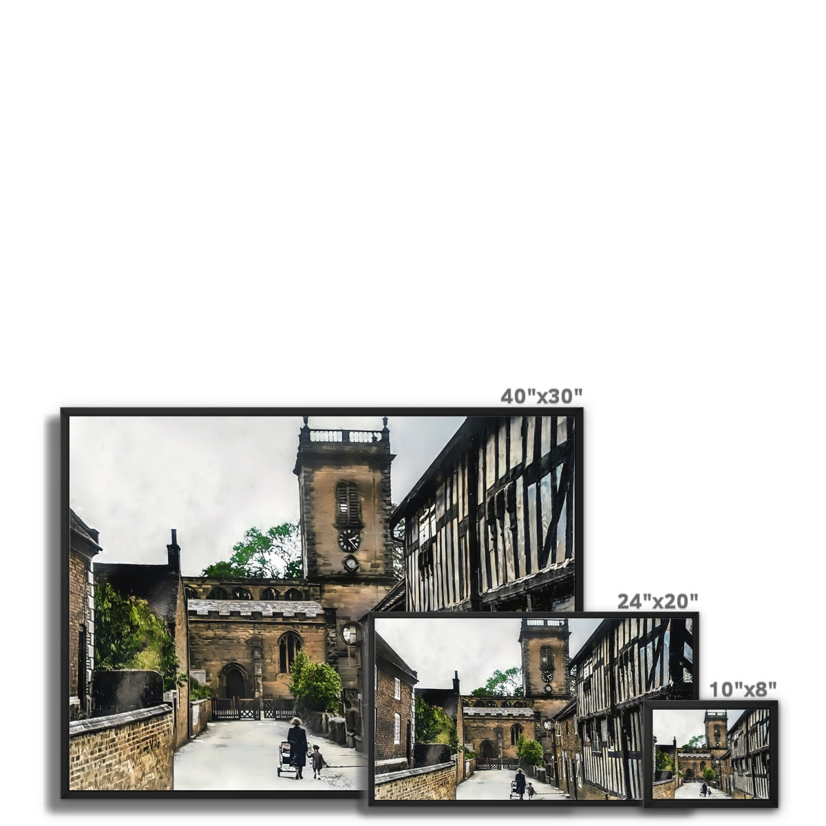 Church Lane, Abbots Bromley Framed Canvas