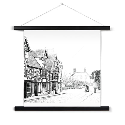 The Tudor House, Cheadle Fine Art Print with Hanger