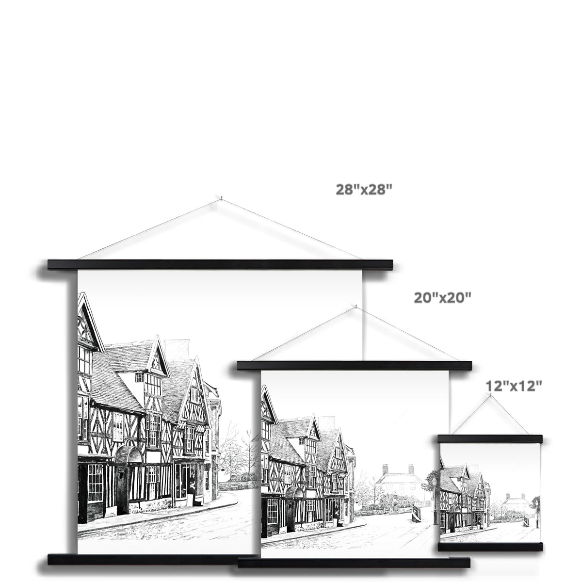 The Tudor House, Cheadle Fine Art Print with Hanger