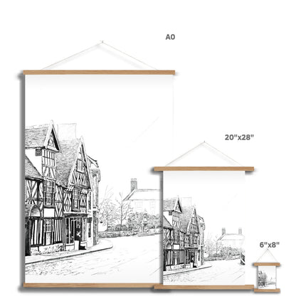 The Tudor House, Cheadle Fine Art Print with Hanger