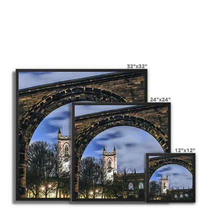 Stoke Minster at Night Framed Canvas