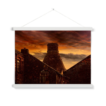 A Potteries Sunset Fine Art Print with Hanger