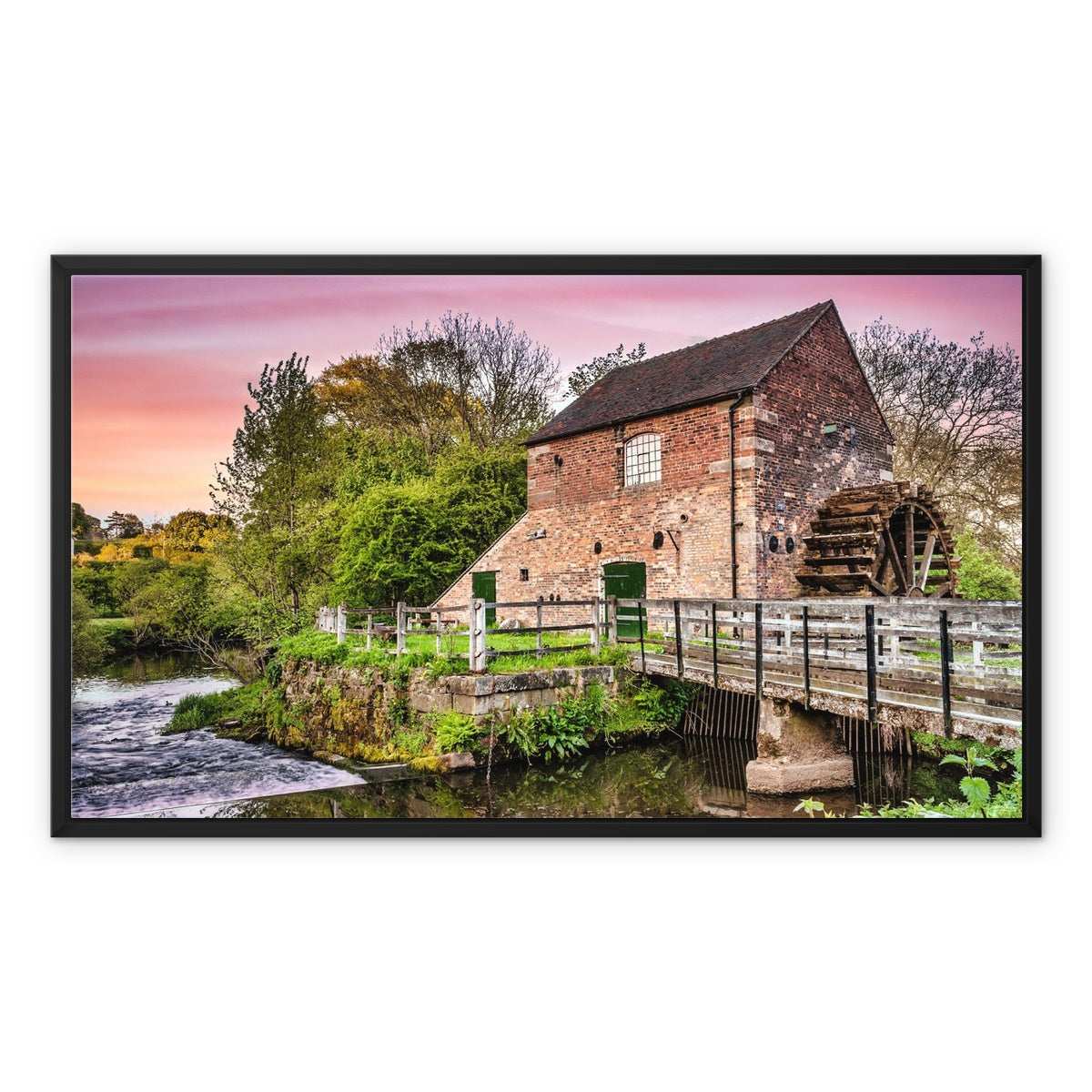 Cheddleton Flint Mill at Dusk Framed Canvas