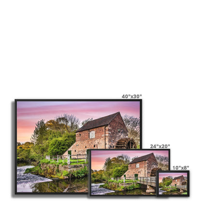 Cheddleton Flint Mill at Dusk Framed Canvas