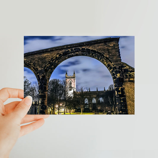 Stoke Minster at Night Classic Postcard