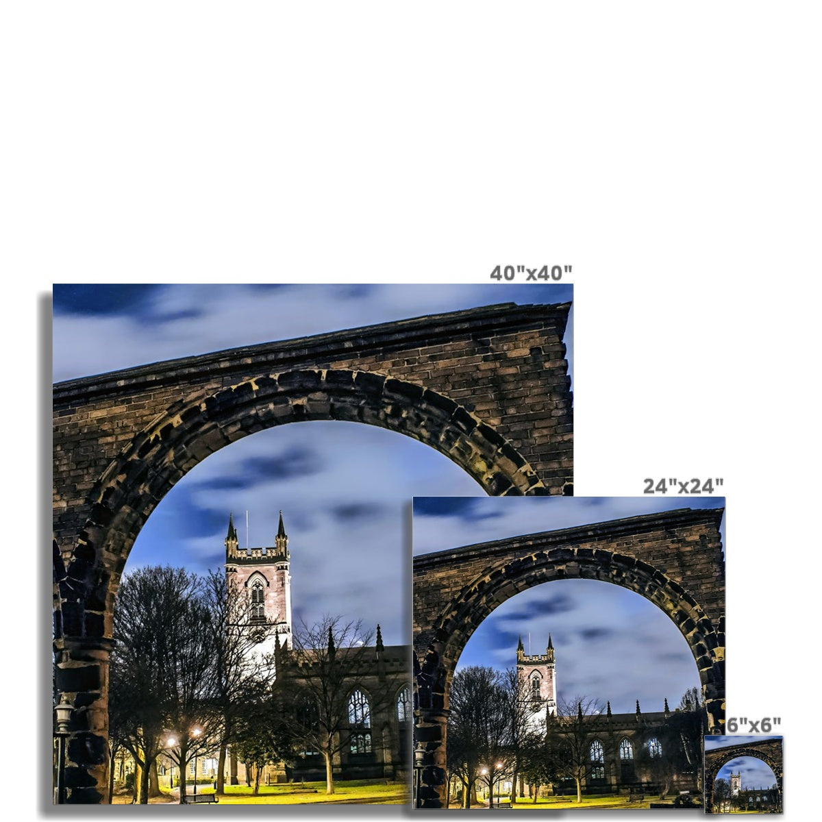 Stoke Minster at Night Wall Art Poster