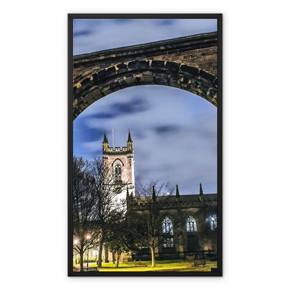 Stoke Minster at Night Framed Canvas