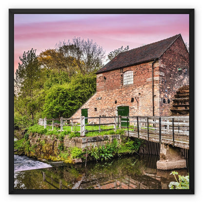 Cheddleton Flint Mill at Dusk Framed Canvas