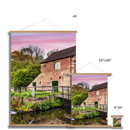 Cheddleton Flint Mill at Dusk Fine Art Print with Hanger