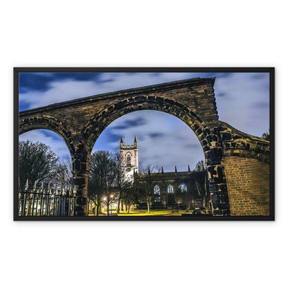 Stoke Minster at Night Framed Canvas