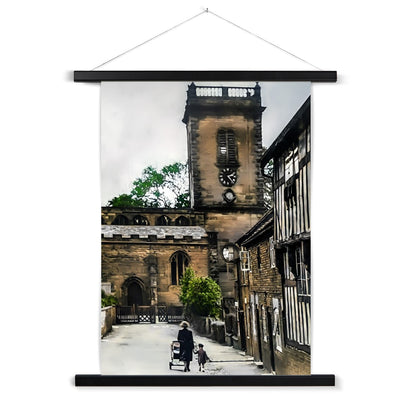 Church Lane, Abbots Bromley Fine Art Print with Hanger