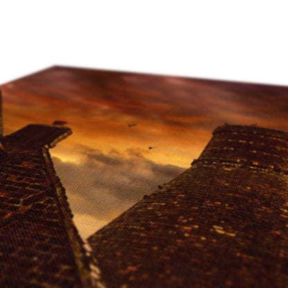 A Potteries Sunset Eco Canvas