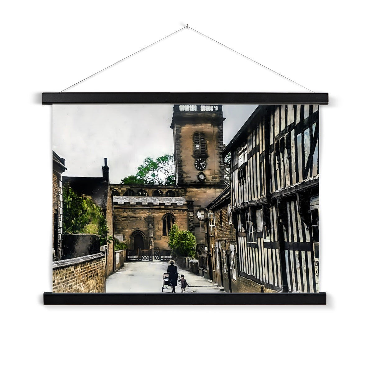 Church Lane, Abbots Bromley Fine Art Print with Hanger