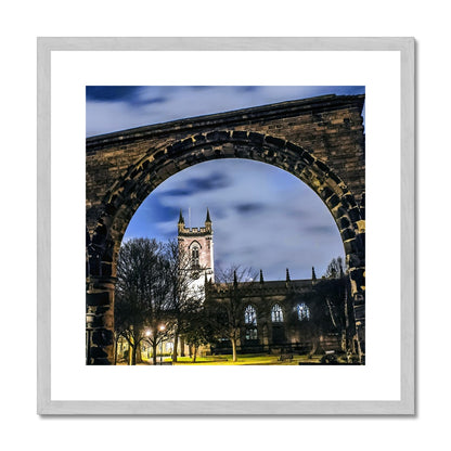 Stoke Minster at Night Antique Framed & Mounted Print