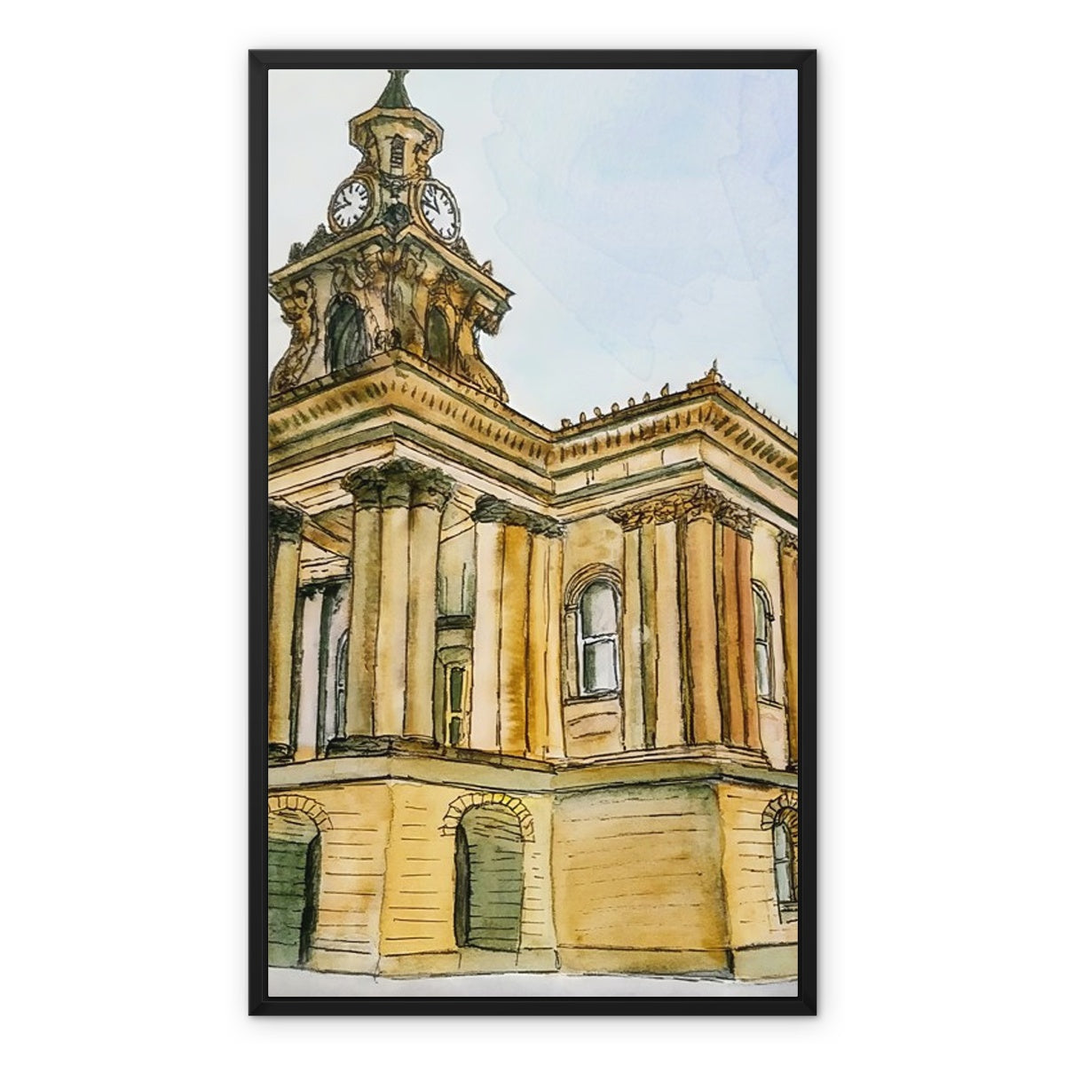 Burslem Town Hall Framed Canvas