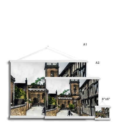 Church Lane, Abbots Bromley Fine Art Print with Hanger