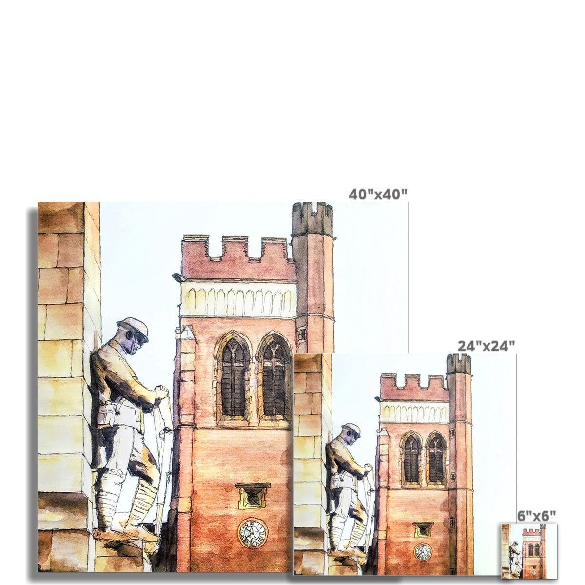The War Memorial and Christ Church, Fenton Wall Art Poster