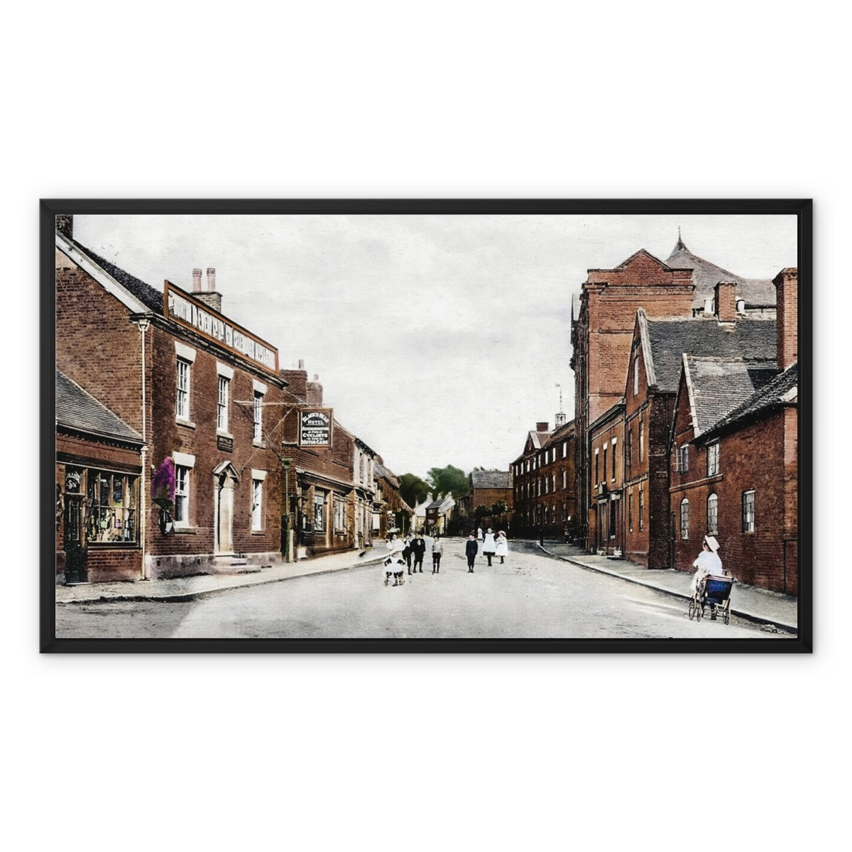 Tean High Street Framed Canvas