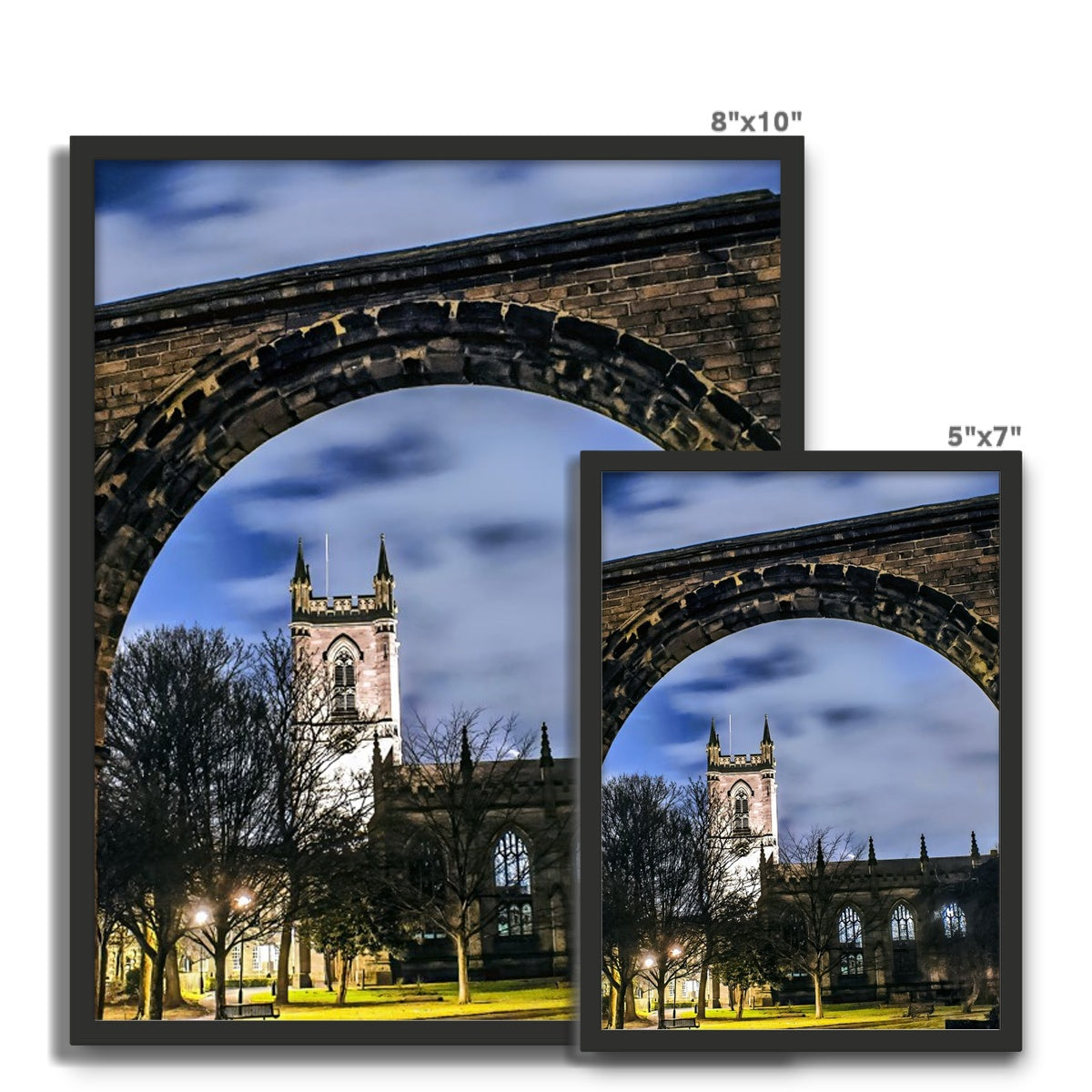 Stoke Minster at Night Framed Photo Tile