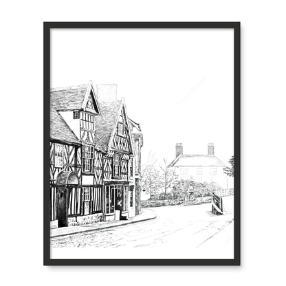 The Tudor House, Cheadle Framed Photo Tile