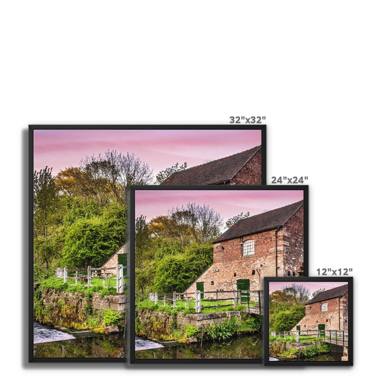 Cheddleton Flint Mill at Dusk Framed Canvas