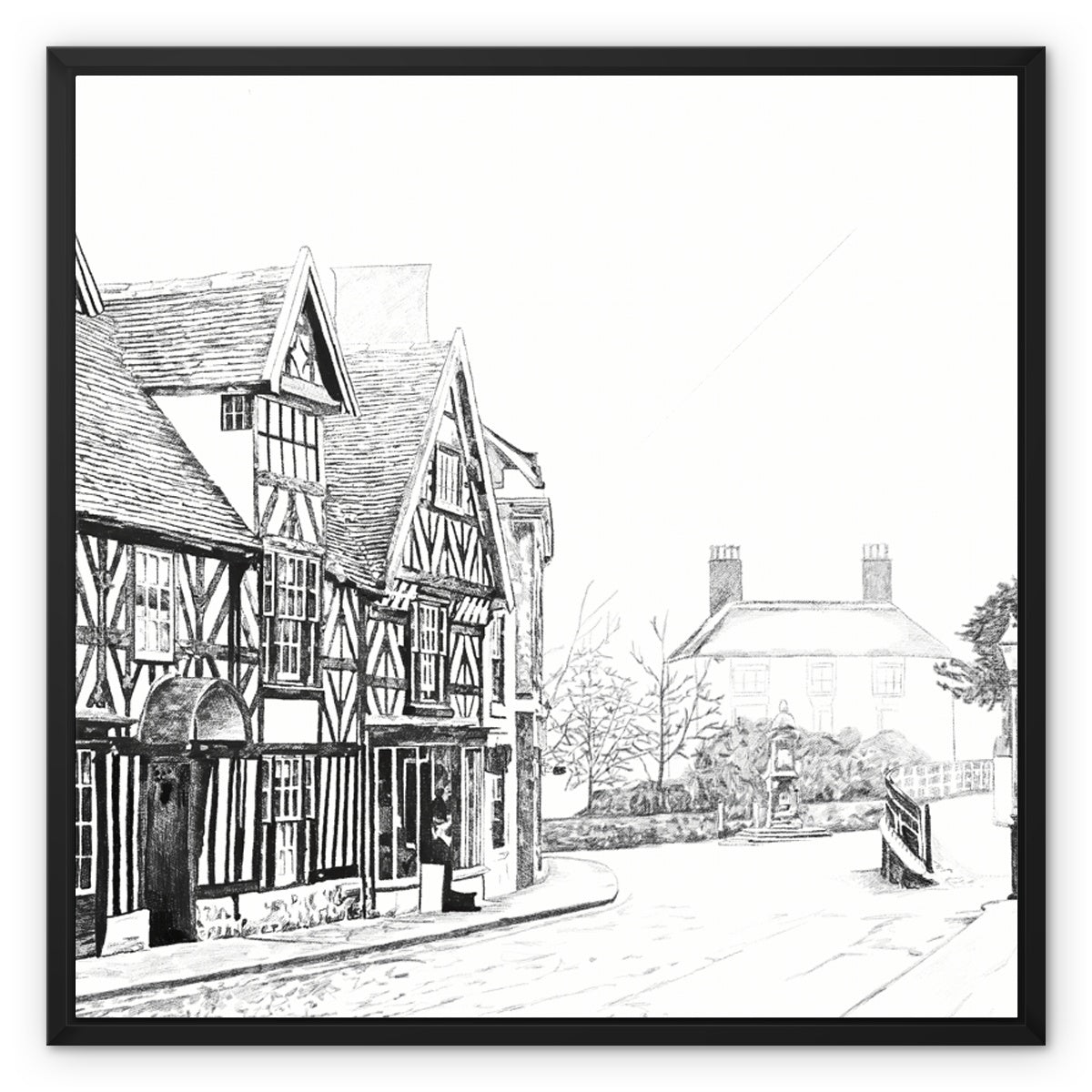 The Tudor House, Cheadle Framed Canvas