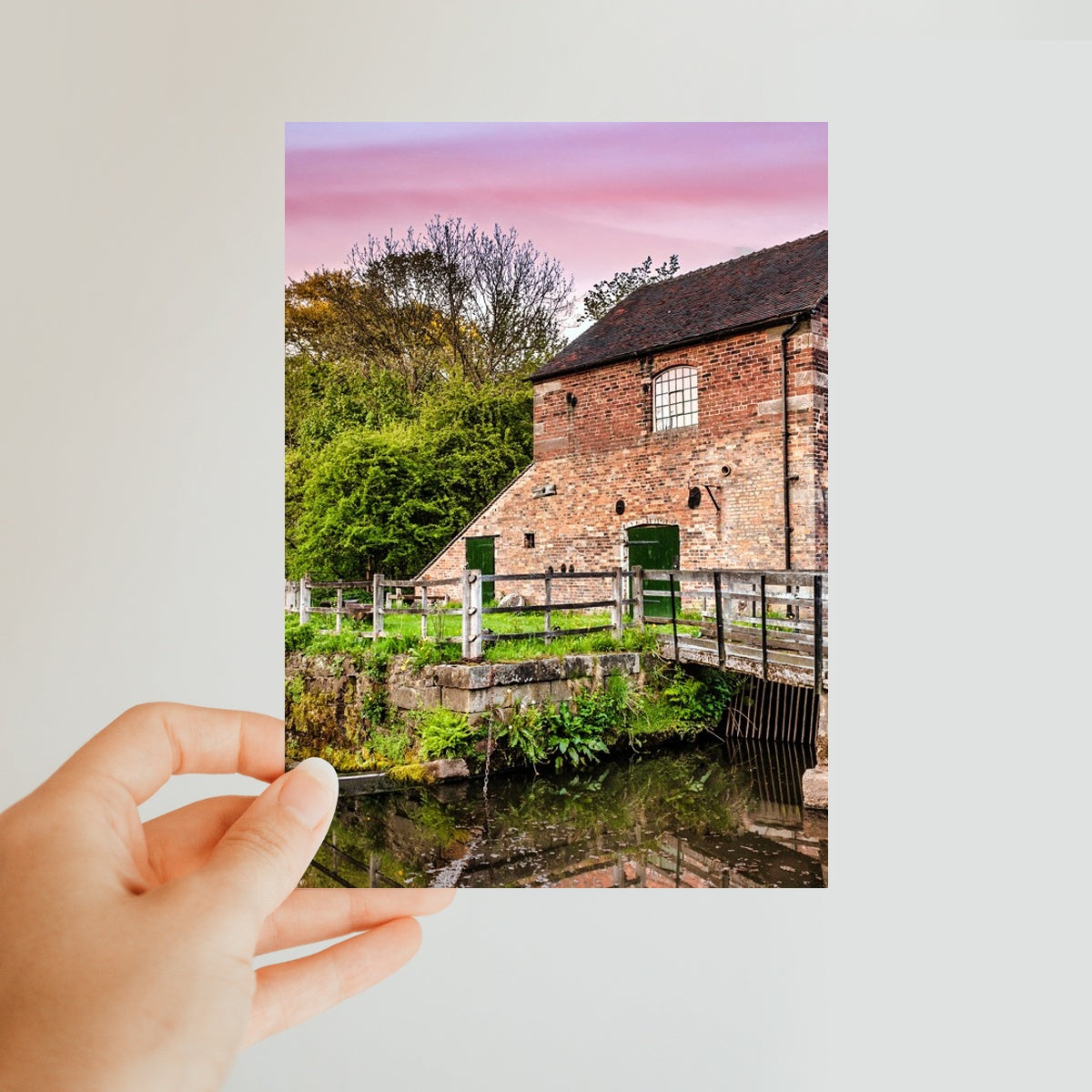 Cheddleton Flint Mill at Dusk Classic Postcard