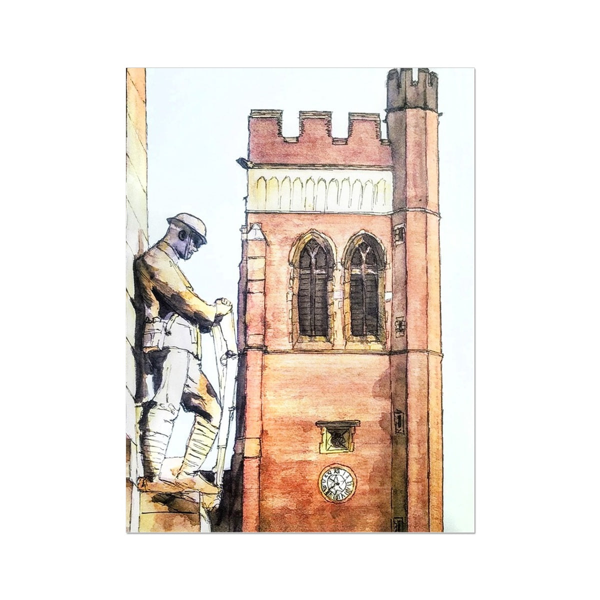 The War Memorial and Christ Church, Fenton Wall Art Poster