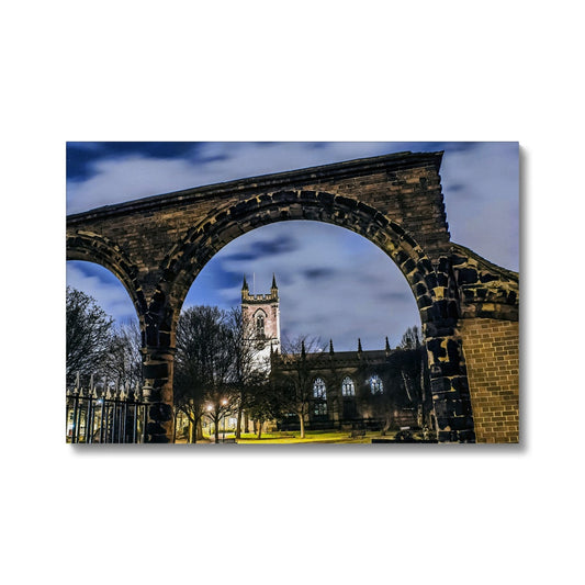 Stoke Minster at Night Eco Canvas