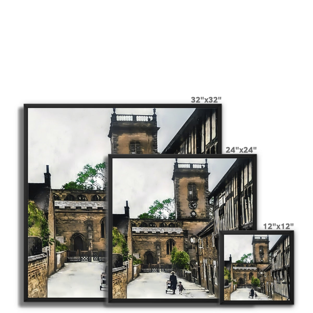 Church Lane, Abbots Bromley Framed Canvas